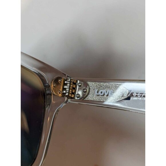 Love is Love Transparent Square Frame Rainbow Lens Sunglasses - Picture 4 of 10